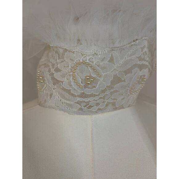 Bridal Women\'s Wedding Veil Double Layer  Ivory Cascading main image 12